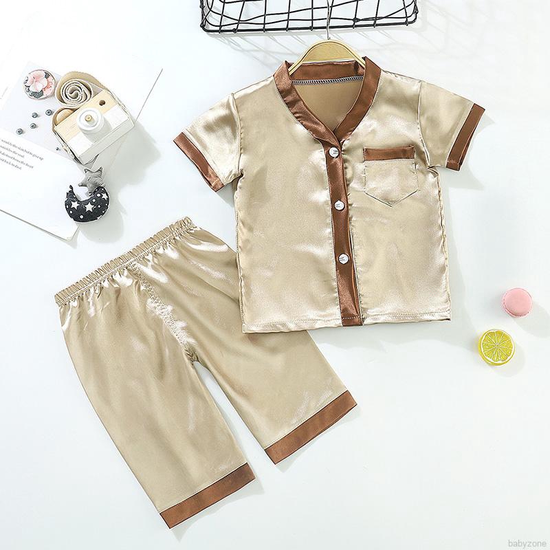 Set Áo Thun Tay Ngắn &amp; Quần Short Ngủ Cho Bé Trai