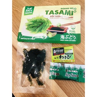 Rong Nho Tasami Kèm Các Vị Xốt 1 gói - Phomai Cay, Xốt Mè Rang, Tương Wasabi