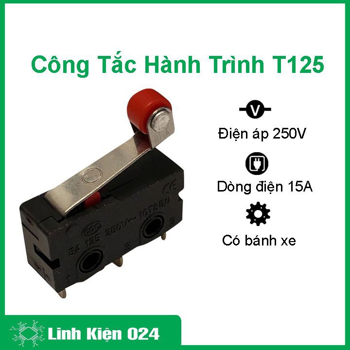 Công Tắc Hành Trình T125 5A 250V-Có Bánh Xe