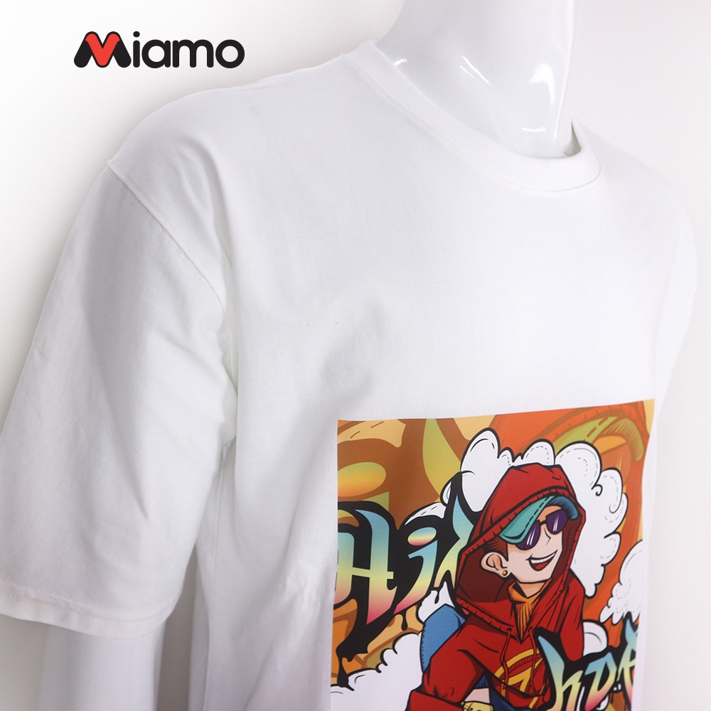 [Freeship] Áo thun tay lỡ cổ tròn unisex Nam Nữ Miamo 100% cotton vải mịn đẹp M008