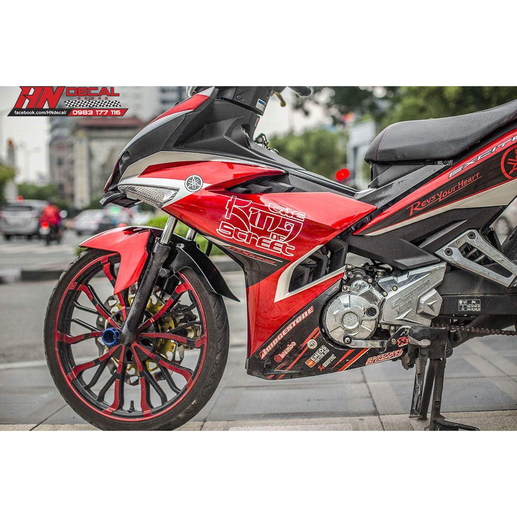 Tem trùm exciter 150 đỏ đen king of street