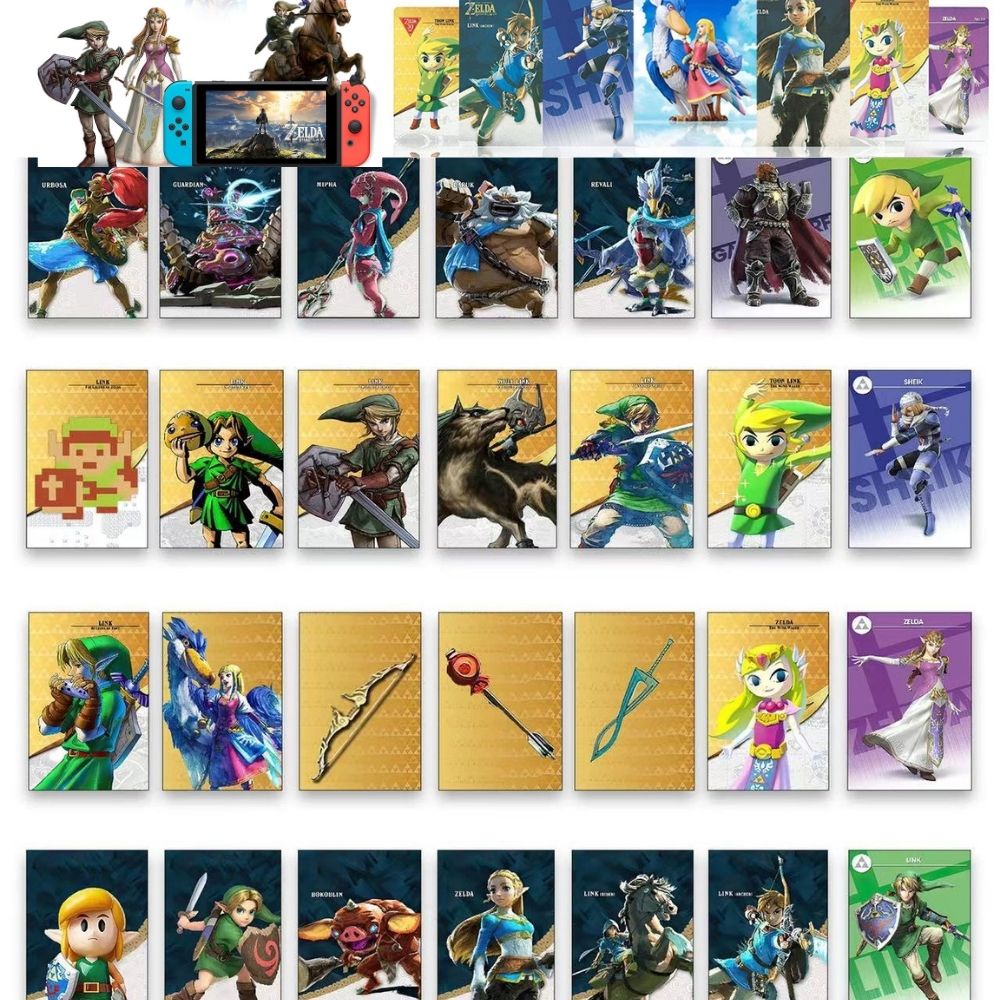 Bộ Sưu Tập Thẻ Game The Legend of Zelda Breath of The Wild 25 / 28 / 32 / 36 Thẻ NFC Amiibo Cho Nintendo Switch Và Switch Oled 3DS Wii