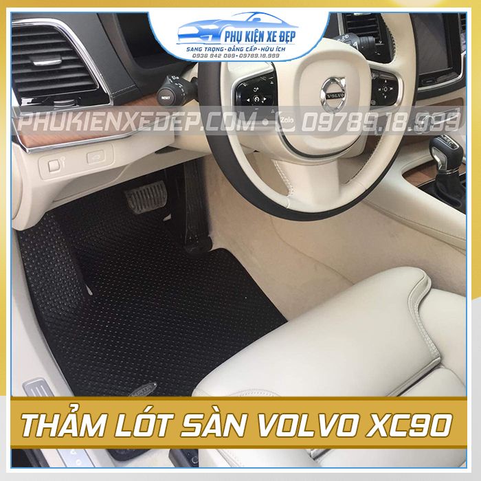 Thảm lót sàn ô tô KataCAO CẤPcao su Thái Lan cho xe Volvo XC90/XC60, vừa khít sàn xe, không lo ẩm mốc