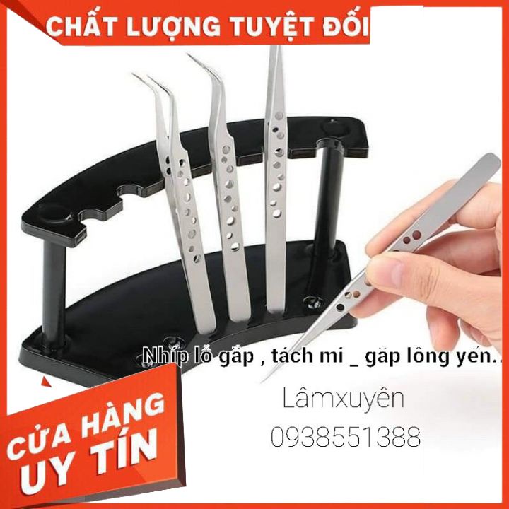 NHÍP LỖ _ NHÍP ĐEN gắp mi tách mi ( nhổ lông yến...) inox cao cấp  thiết kế nhỏ gọn,độc đáo an toàn tiện lợi