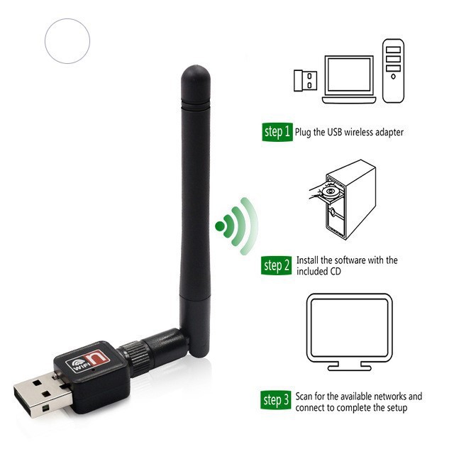 nick 7 USB Wifi - USB thu Wifi 802.11n Cho Máy Bàn Có Anten tốc độ 150MB &lt;RẺ VÔ ĐỊCH&gt;