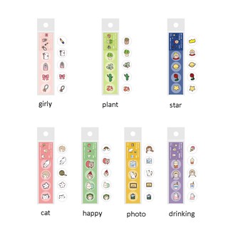 Bộ 60 sticker TRÒN TRÒN