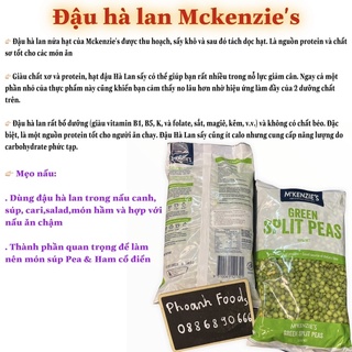 Đậu hà lan hữu cơ tách hạt Mckenzie's -500gr