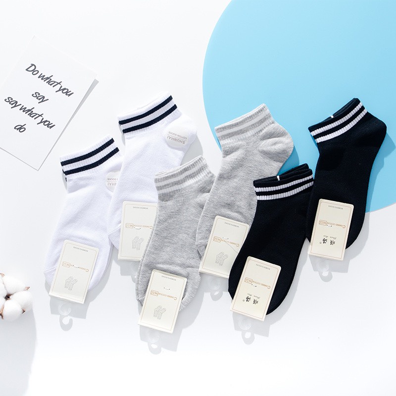 Set 10 Đôi Tất Kẻ Hàn Quốc Siêu Đẹp