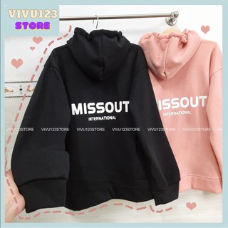 Áo khoác dây kéo MISSOUT nam nữ form rộng có nón ❤️ HOODIE ZIP đẹp ULZZANG style VIVU123STORE   HOD076