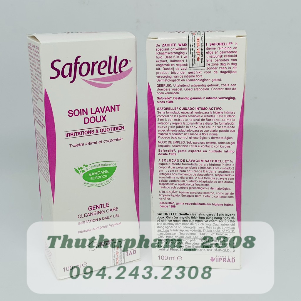 DUNG DỊCH VỆ SINH SAFORELLE 100ml