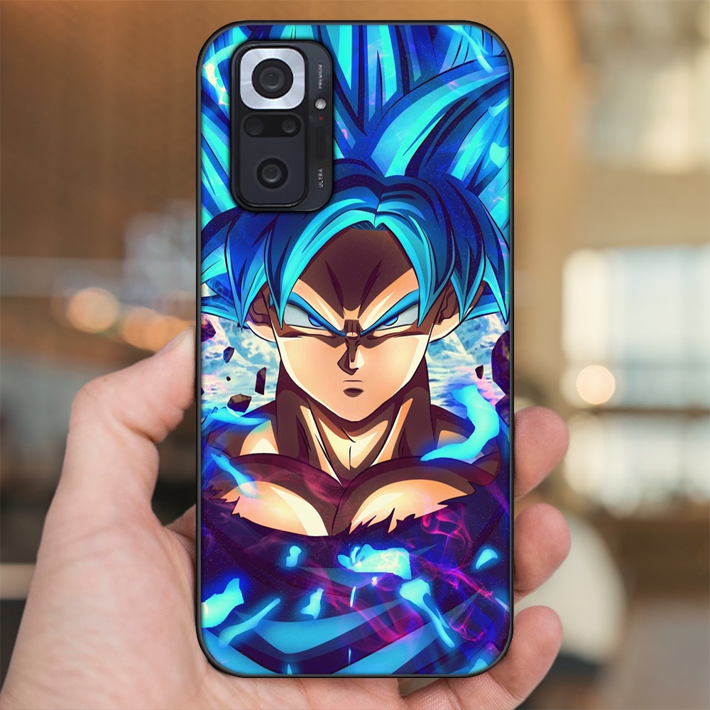 Ốp lưng Xiaomi Redmi Note 10 Pro viền đen in hình Goku Dragon Ball
