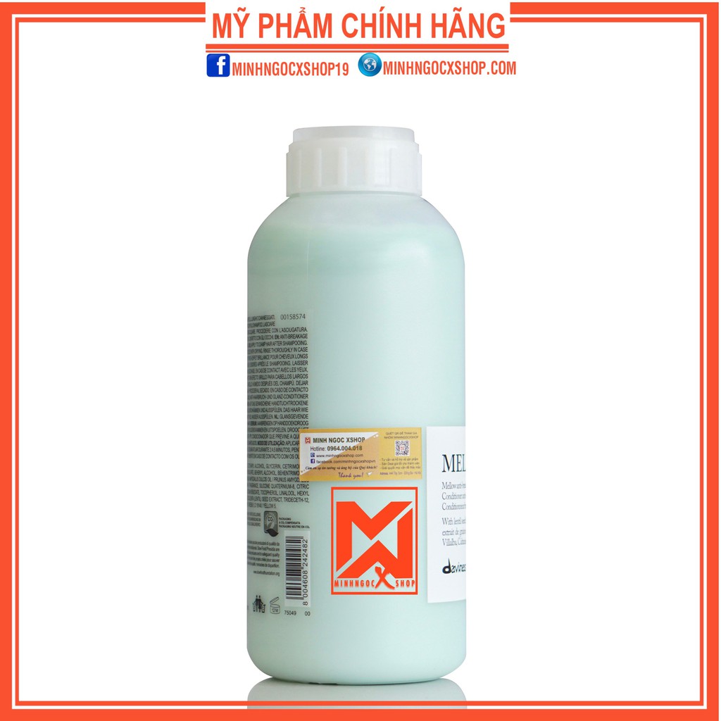 Dầu xả cgo tóc dài và hư tổn DAVINES MELU 1000ml chính hãng