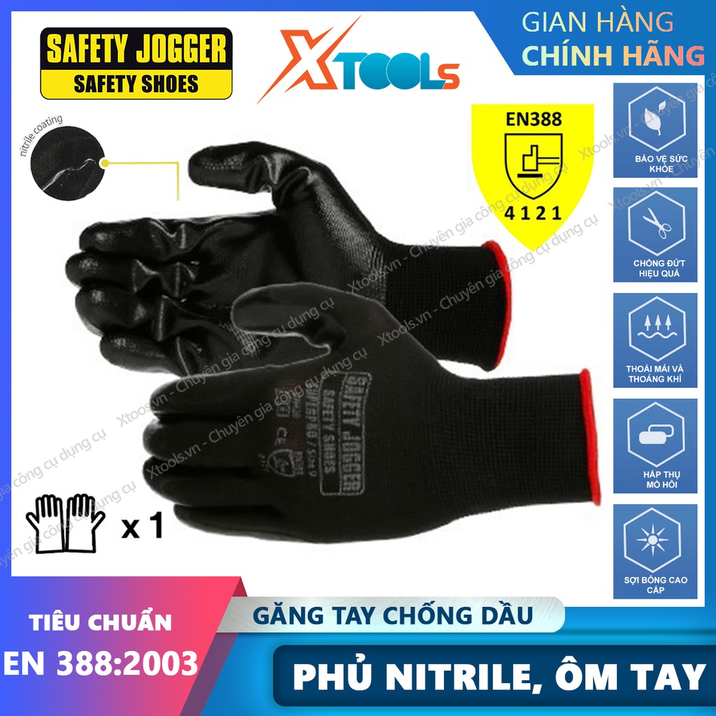 Găng tay bảo hộ lao động Jogger Superpro - Bao tay lao động chống dầu nhớt, trơn trượt, độ linh hoạt cao, thoáng khí