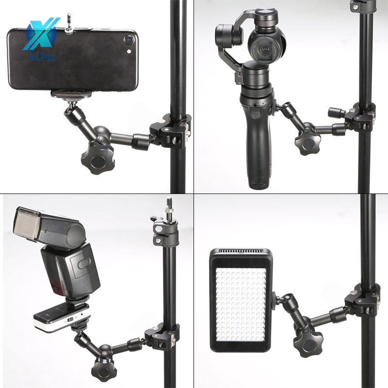 Cánh tay gắn camera ma thuật có thể điều chỉnh kèm kẹp kim loại chống trượt 11in