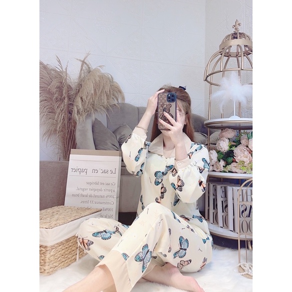 Bộ pijama lụa Mango Cao Cấp Mẫu Mới