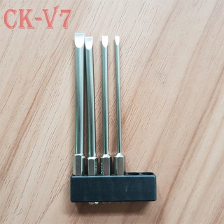 Mũi Tô Vít 2 Cạnh Chuôi Lục Giác Dài 100mm Cho Khoan (4 Món)