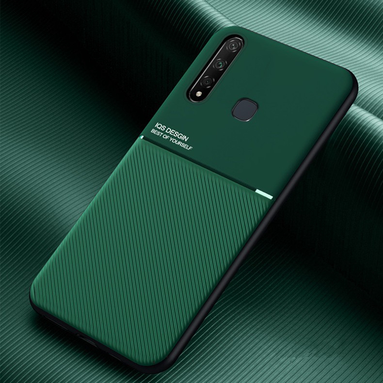 Ốp lưng điện thoại dạng chống sốc che Vivo V15 Pro V9 Y12 Y15 Y17 S1 Skin Texture Phone Case vỏ BẢO VỆ Bumper Casing Silicone Protection Cases Back Cover Black Full Protective Shell