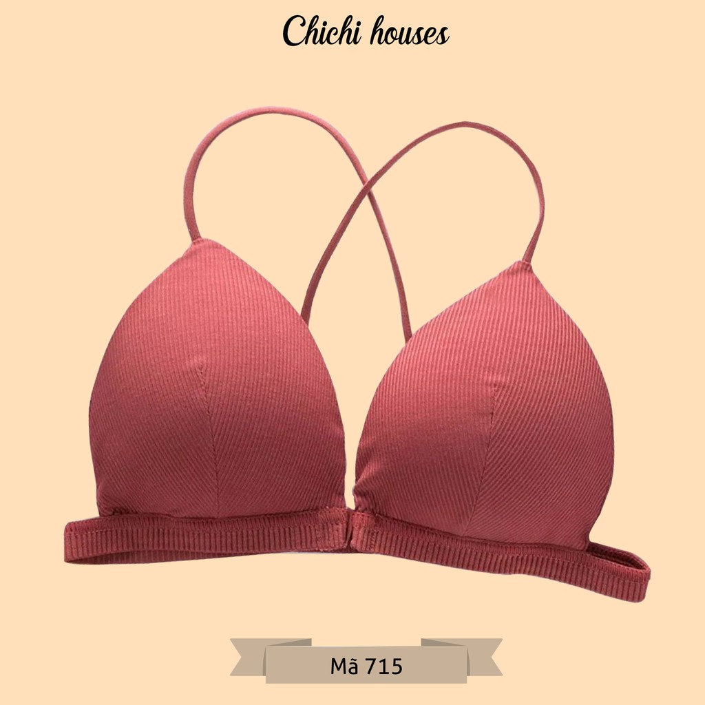 [FREESHIP 50K Áo Bra Cotton Cài Trước, Áo lót cotton 2 dây mã 715