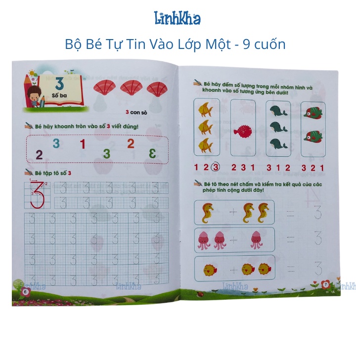 Bộ Sách Tô Chữ Và Số Cho Bé Chuẩn Bị Vào Lớp Một