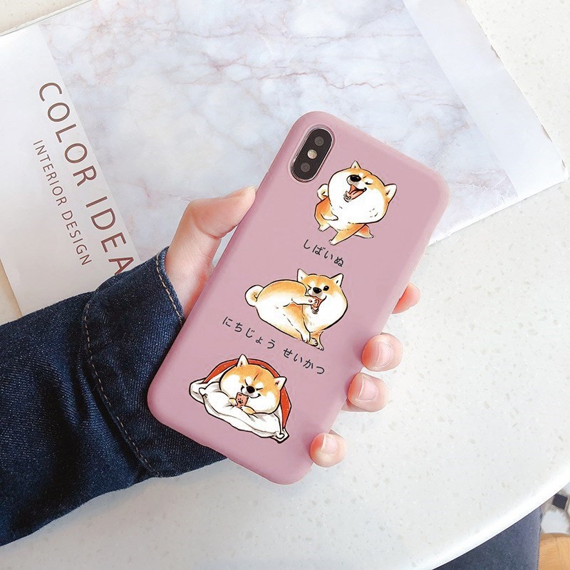 Ốp lưng iphone Shiba bướng bỉnh TPU trơn dẻo mềm 6/6plus/6s/6splus/7/7plus/8/8plus/x/xs/11/12/pro/max/plus/promax