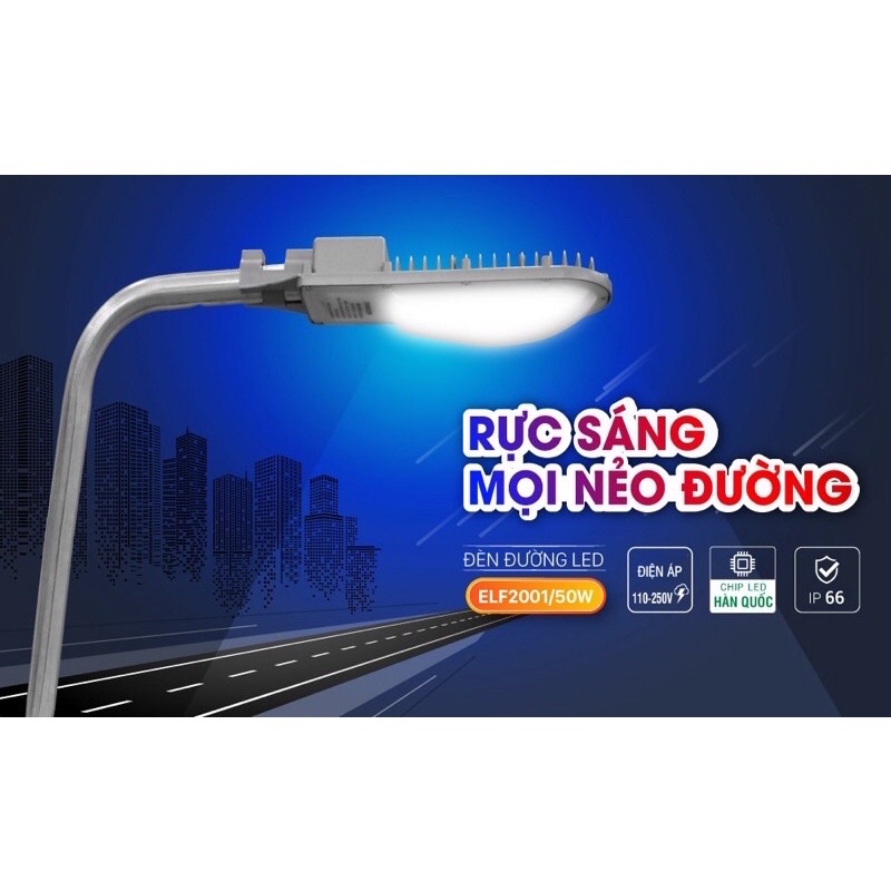 Combo 2 bộ đèn đường led siêu sáng Roman công suất 50w, 36w - đèn chiếu sáng đường làng ngõ xóm, sân vườn