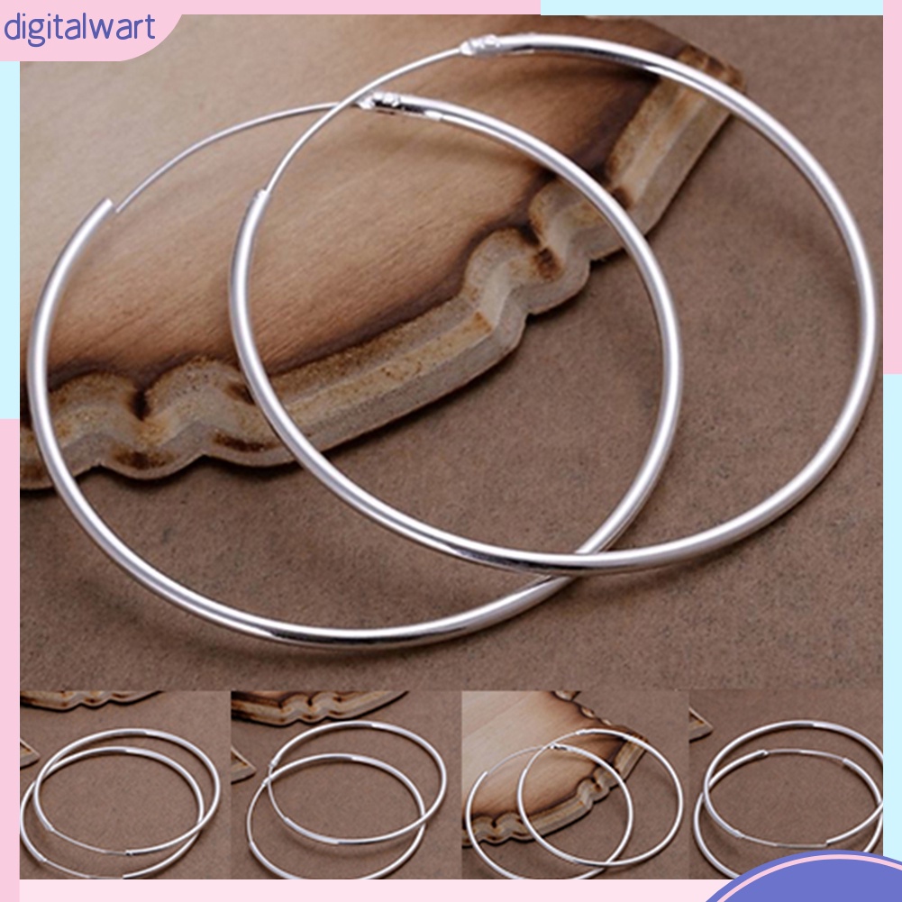 Cặp khuyên tai tròn đơn giản cá tính sang trọng dành cho nữ