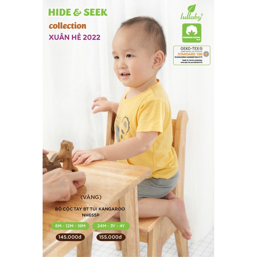 Bộ cộc tay cài vai/cánh tiên cotton cao cấp họa tiết động vật cho trẻ em Lullaby