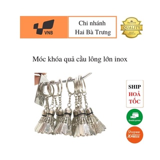 Móc khóa quả cầu lông lớn inox.Móc Khóa Hình Vợt Cầu Lông Phong Cách Vintage