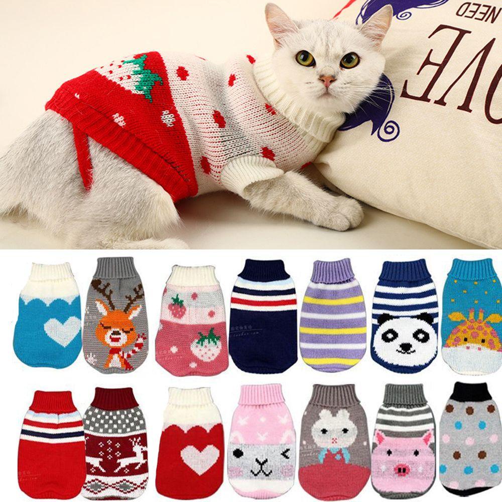 YOLA Áo Sweater Họa Tiết Hoạt Hình Yorkies Chihuahua Thời Trang Mùa Đông Cho Thú Cưng