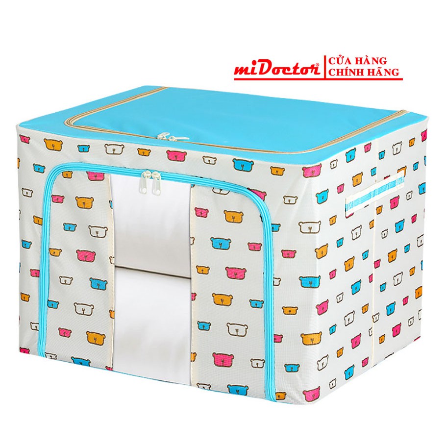 Hộp vải đựng quần áo, chăn màn khung thép miDoctor dung tích 66L