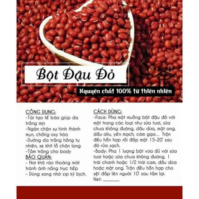 100GR Bột đậu đỏ nguyên chất sạch mịn 100% Organic - Bột handmade - B1.003