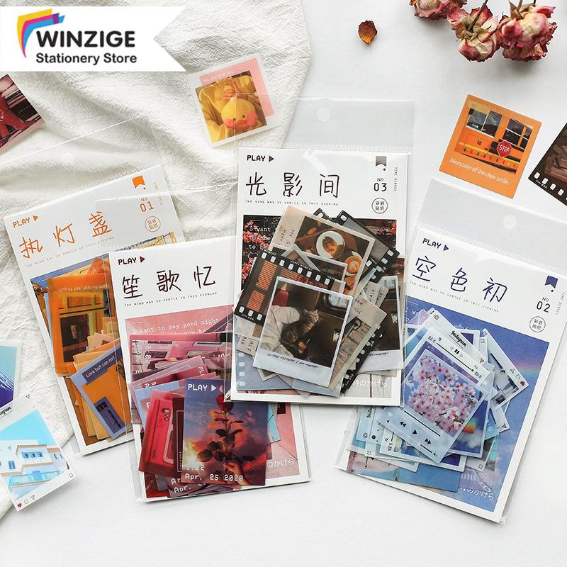 Winzige Bộ 40 hình dán trang trí sổ tay làm đồ thủ công mỹ nghệ tiện lợi
