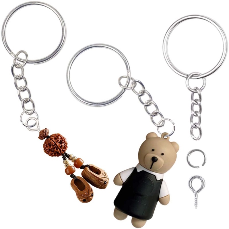 Set 220 Móc Chìa Khóa Bằng Kim Loại Màu Vàng / Bạc Có Thể Tách Rời Tiện Dụng