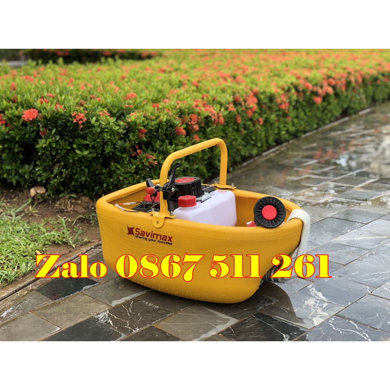 Đầu máy bơm nước tưới cây chạy xăng thả nổi siêu tiện dụng