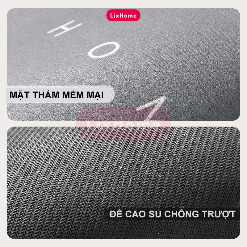 Thảm chùi chân thấm nước chống trượt nhà tắm silicon LixHome, thảm lau chân thấm nước nhà tắm màu sang trọng
