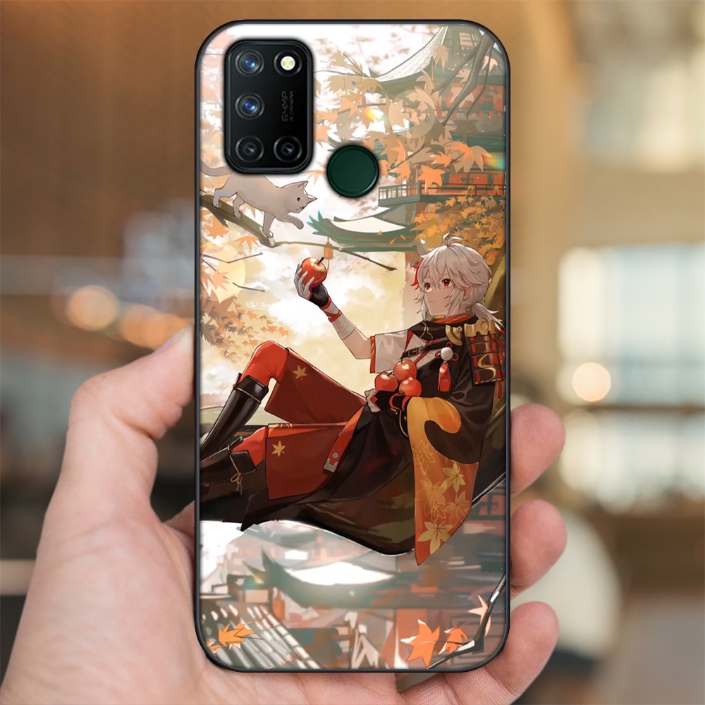 Ốp lưng Realme C17, 7i viền đen in hình Kazuha Genshin Impact