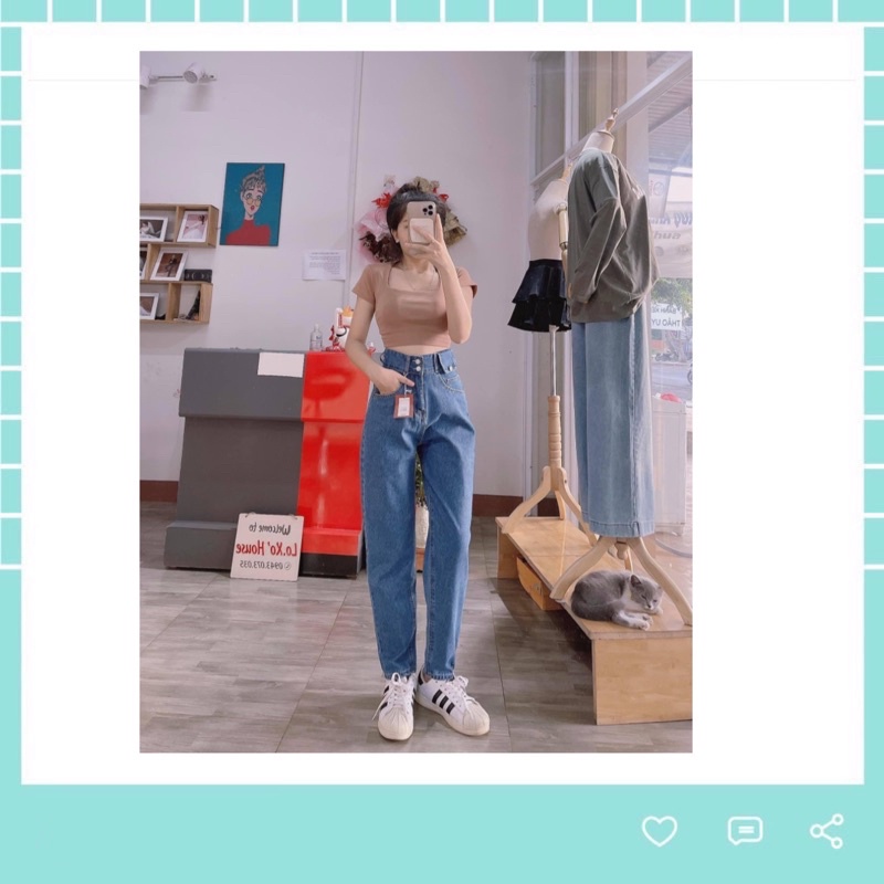 Quần jean baggy nữ ống xuông phong cách và cá tính nhất 2021