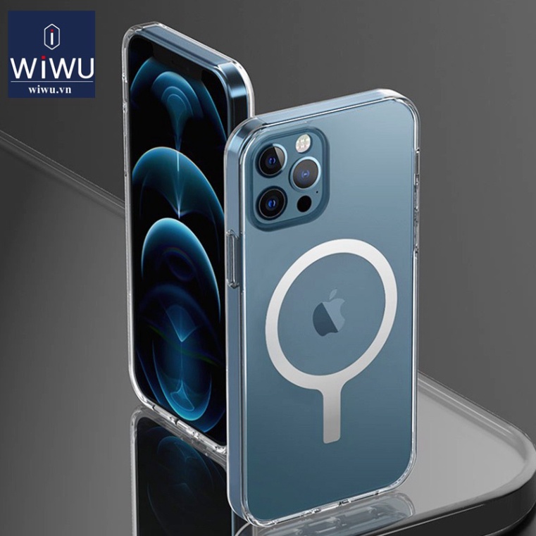 Ốp lưng trong suốt  IPhone 13 , IPhone 13 Pro Max Clear Case With MagSafe – Chính hãng Wiwu  Magnetic Crystal Case