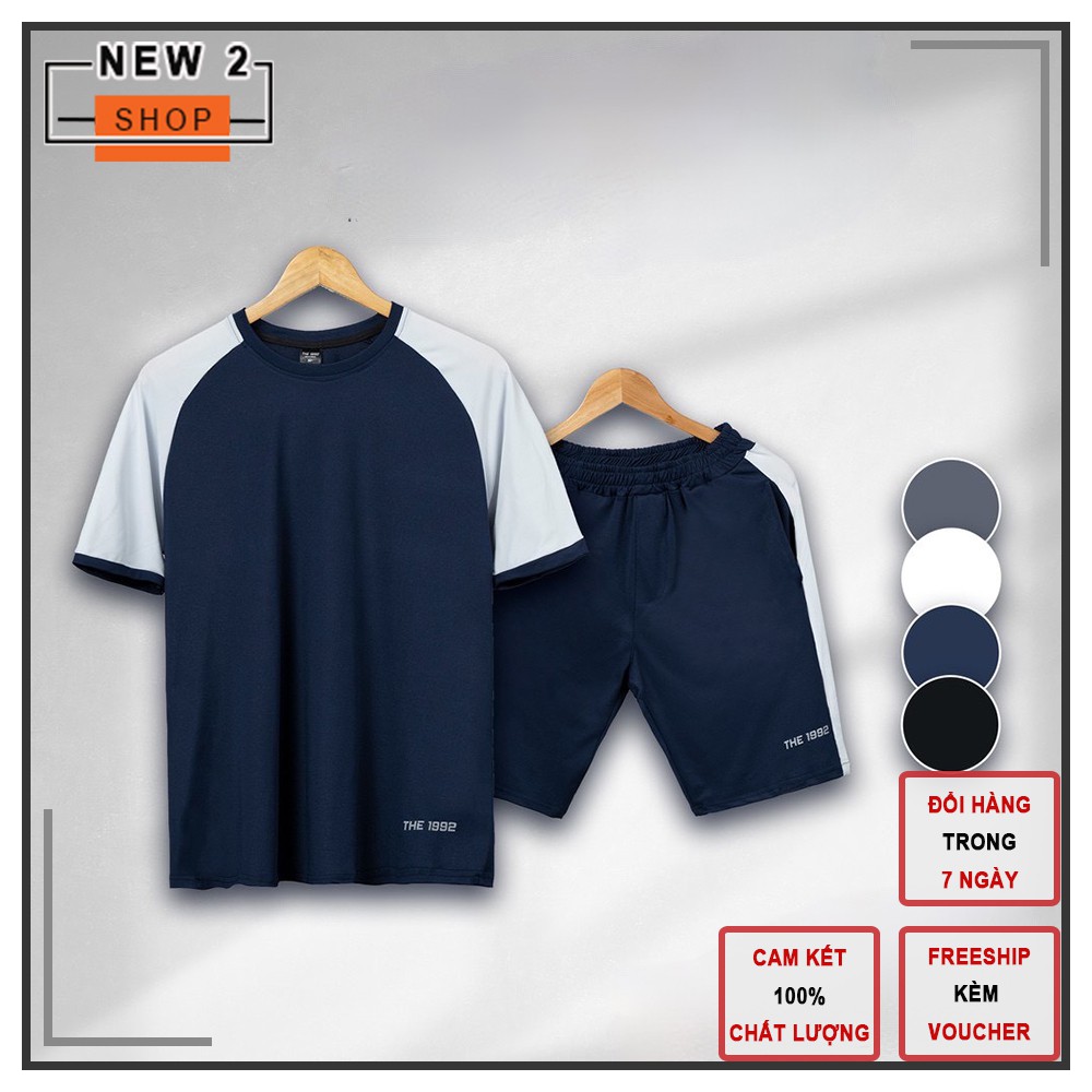 Bộ thể thao nam mùa hè -Bộ hè nam cọc tay chất liệu vải cotton mềm mịn siêu thoáng mát thấm hút mồ hôi New2 Shop