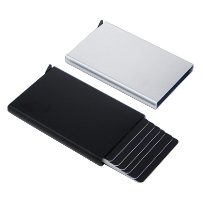 Ví Đựng Thẻ Tín Dụng Bằng Kim Loại Mỏng Nhẹ Thiết Kế Đơn Giản Thời Trang Cho Nam