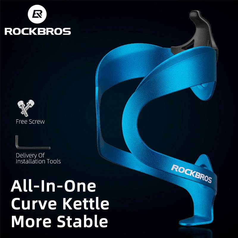 Giá đỡ bình nước gắn tay lái xe đạp leo núi ROCKBROS bằng hợp kim nhôm siêu nhẹ