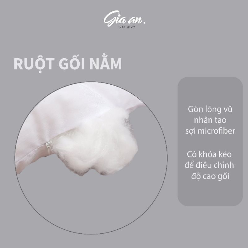 Gối ôm microfiber lông vũ mềm mịn size cơ bản 35x100cm