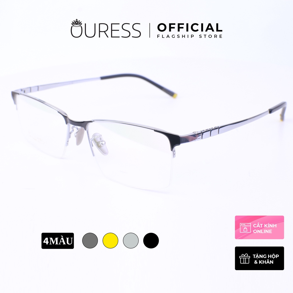 Gọng kính titanium SW10008 thời trang nam cao cấp siêu nhẹ siêu bền OURESS