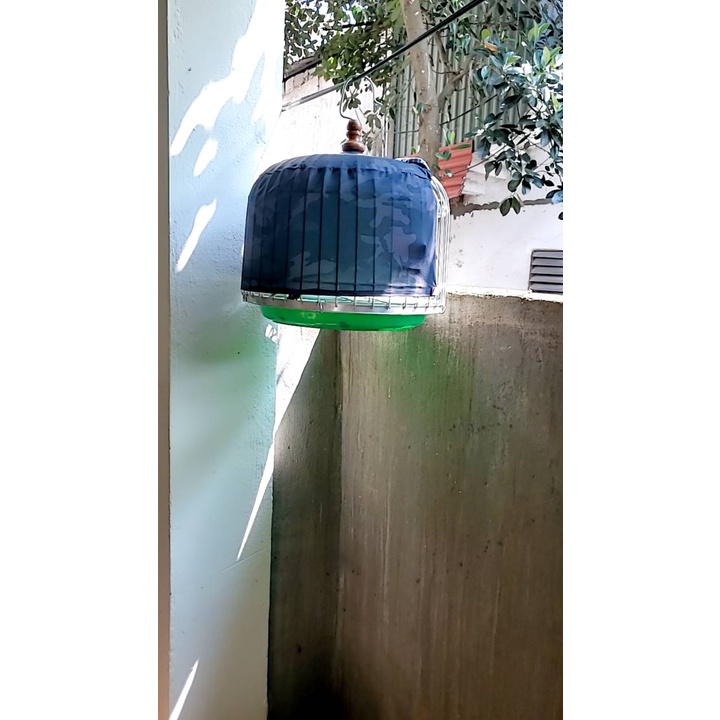 Lồng cu gáy nhôm, cu gáy nhôm bịt vải giàn di kèm hộp đựng thức ăn và đáy nhựa