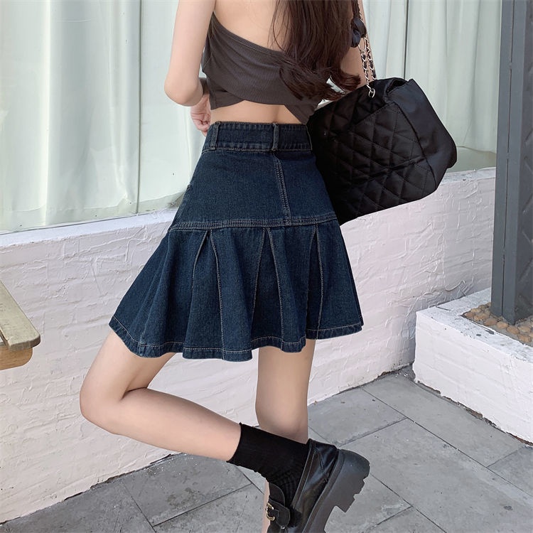 COZOK Chân váy jean Lưng Cao Form Ôm Hợp Thời Trang