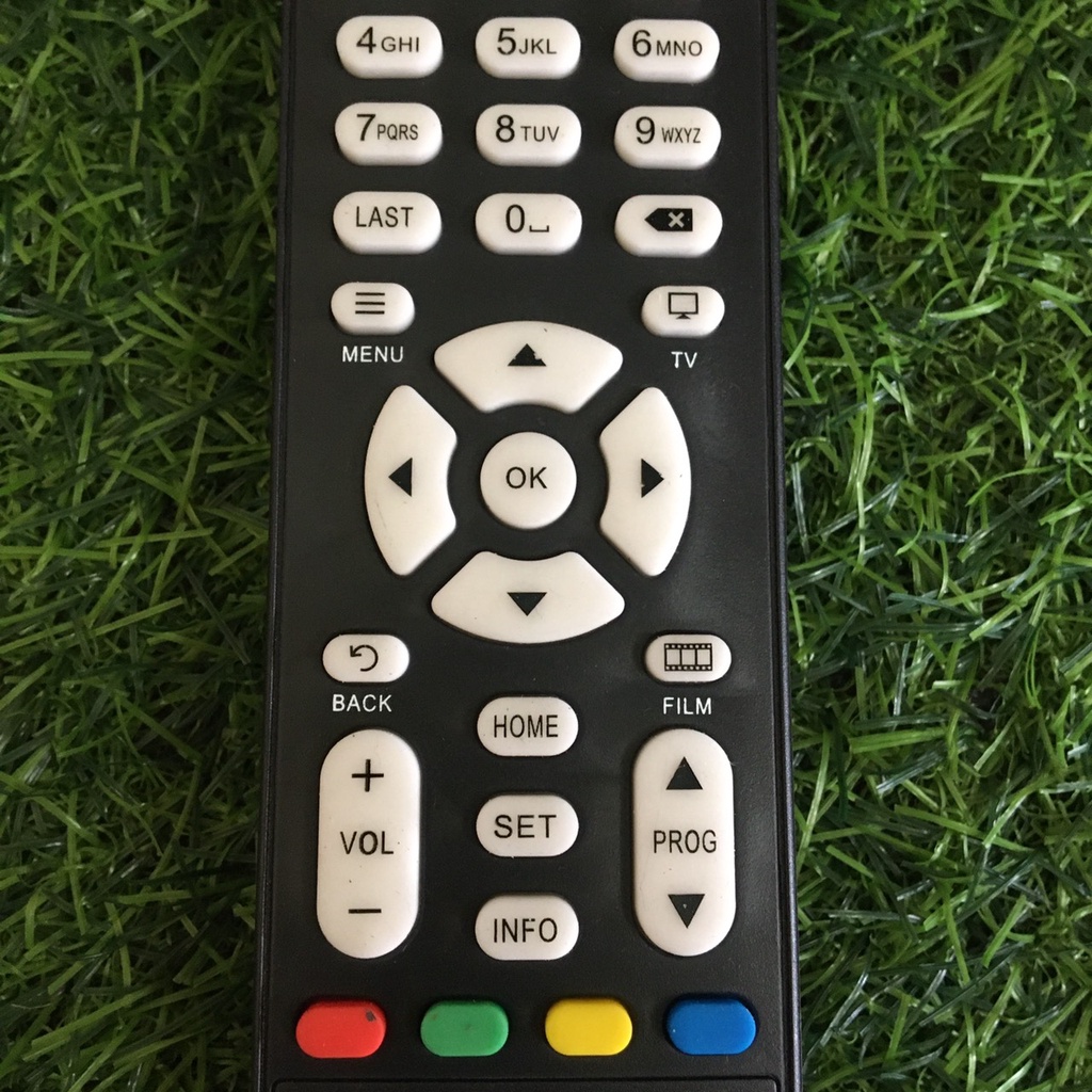 Điều khiển tivi FPT Play Box - Remote Điều khiển tivi đầu thu FPT Play Box nút bàn phím màu xám - Tặng kèm pin