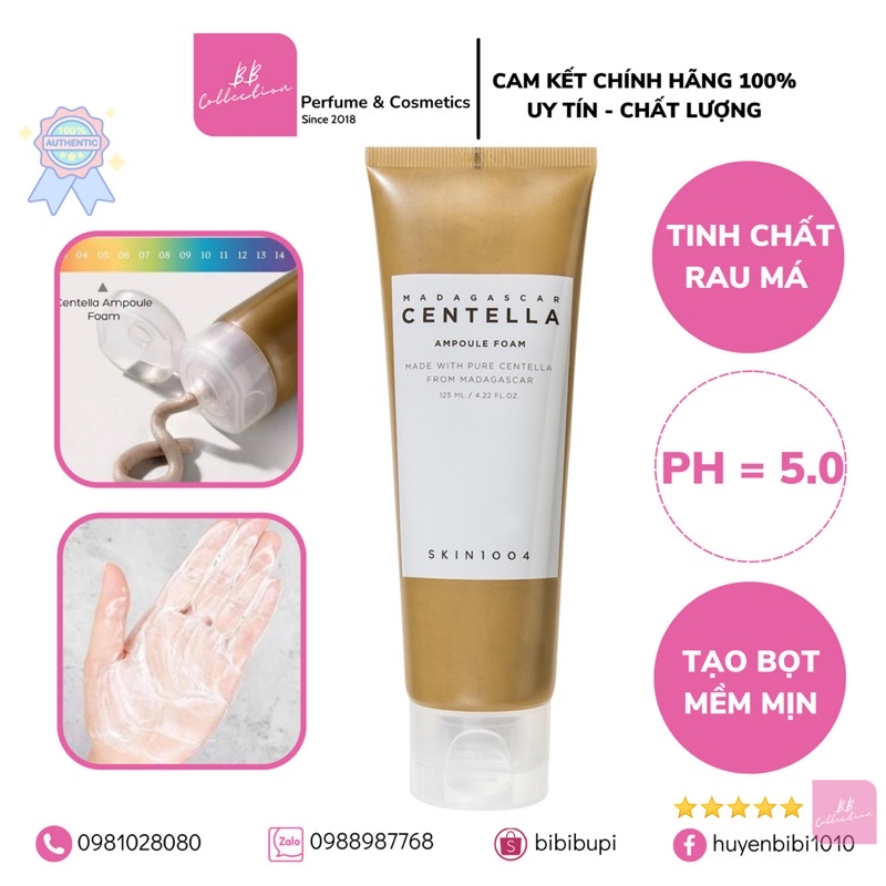 Sữa rửa mặt Madagascar Centella Ampoule Foam