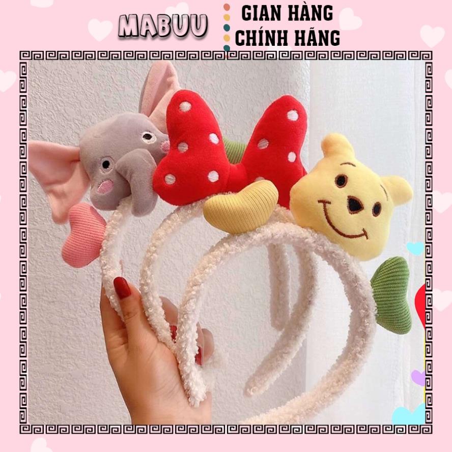 Băng Đô Cài Tóc Rửa Mặt Chống Trượt Thiết Kế Hình Gấu/Voi Dễ Thương Kiểu Hàn Quốc
