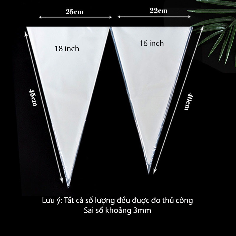 Túi bắt kem viết chữ, tạo hình, nhiều kích cỡ, 50 túi/sp - VUA BAO BÌ