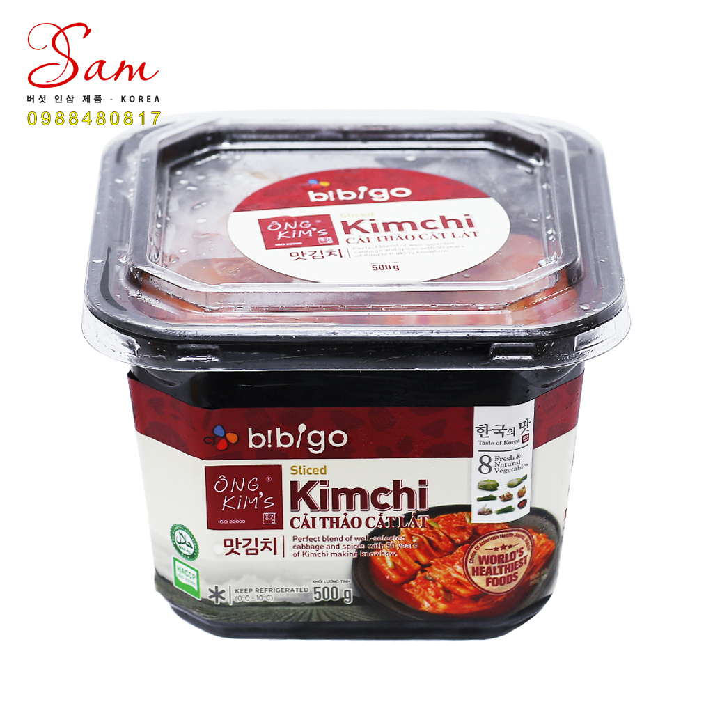 Kimchi Hàn Quốc Kim chi cải thảo Bibigo Ông Kim's 500gr